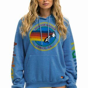 Aviator Nation Relaxed Pullover Hoodie - Cobalt Blue